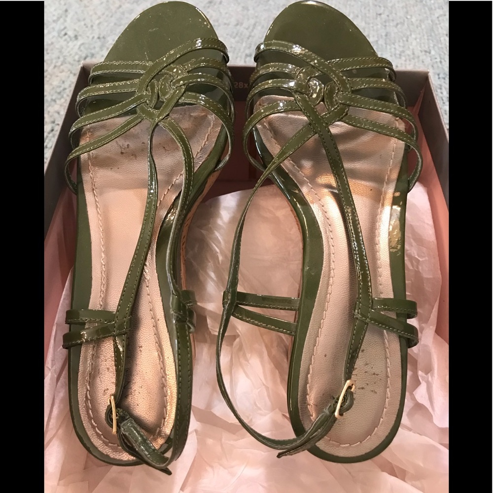 Green Ann Taylor Wedges